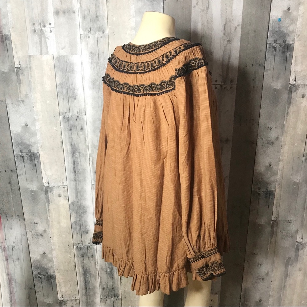 Free People Embroidered Long Sleeve Mini Dress - Picture 4 of 8